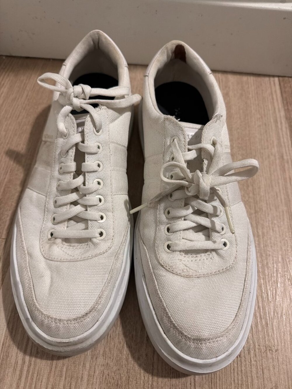 Cole Haan GrandPro Rally Canvas Sneakers Mens White Ivory Platform